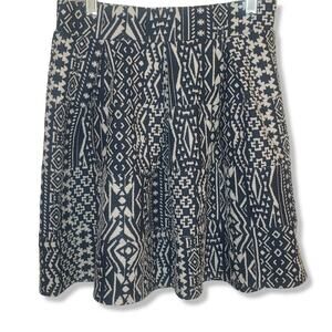 EUC Aztec print elastic waist mini A-line pleated skirt, by xhilaration. Size XS